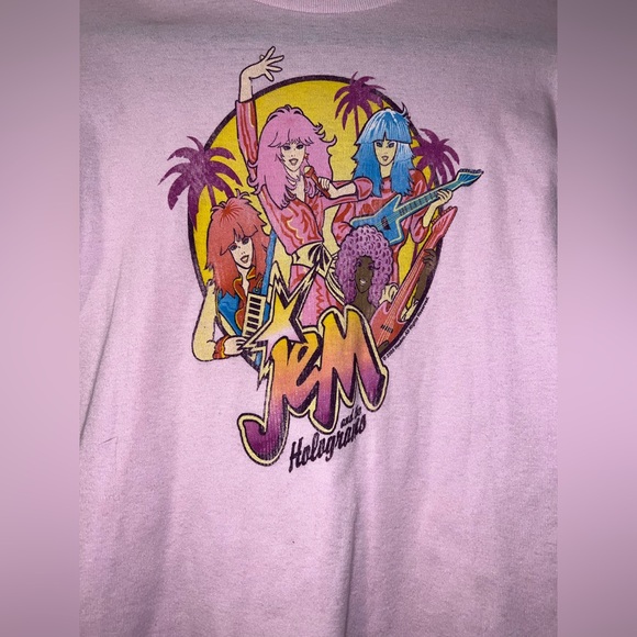 Jem and the Holograms Pink Junk Food T-Shirt - Picture 2 of 9